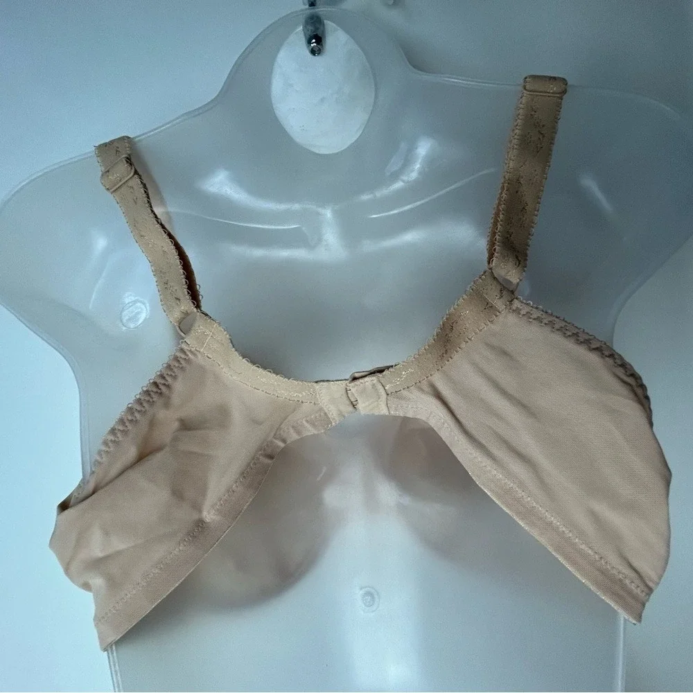 Goddess‎ Beige Tan Wire Lace Unlined Bra 40DD